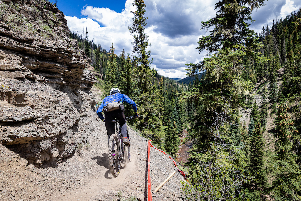 Keep left Big drop offs at the bottom of Stage 1 in the Colorado backcountry jamesstokoephoto