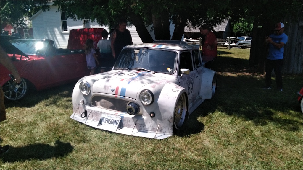 This Mini had a V8 stuffed into it somehow.
