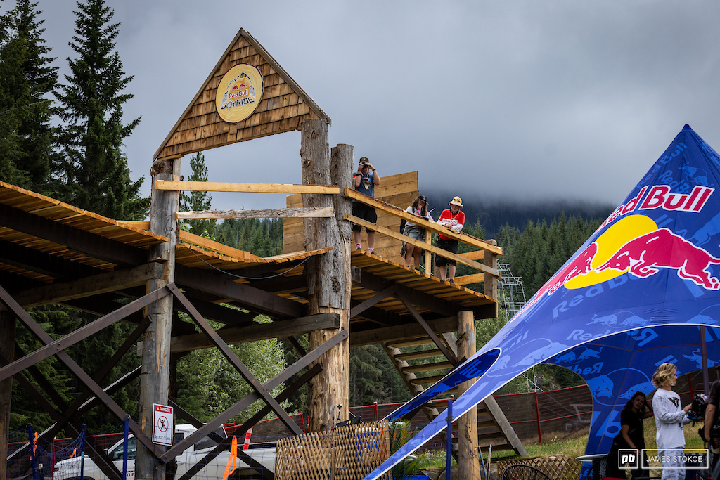 The morning weather did not look conducive to the biggest slopestyle event of the year even happening.