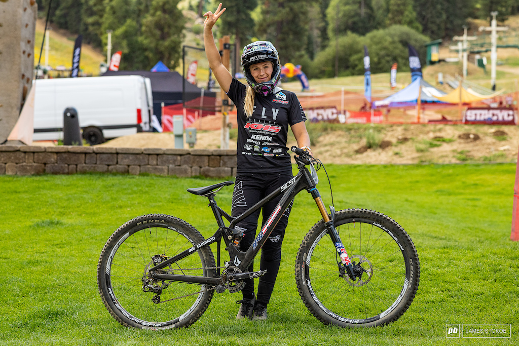 Kailey Skelton with her KHS Black Magic which Kailey decided when we shot this bike check .