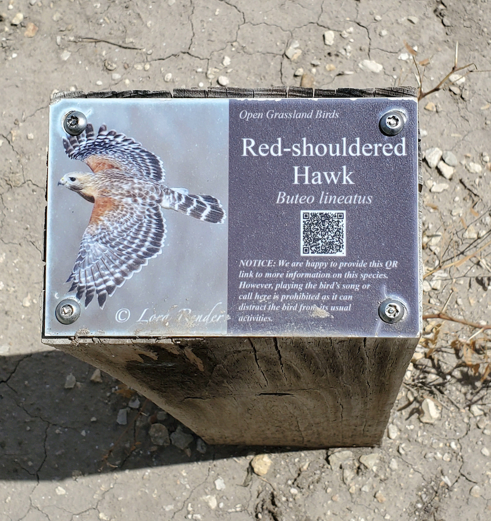 Example of animal and plant markers along the trail