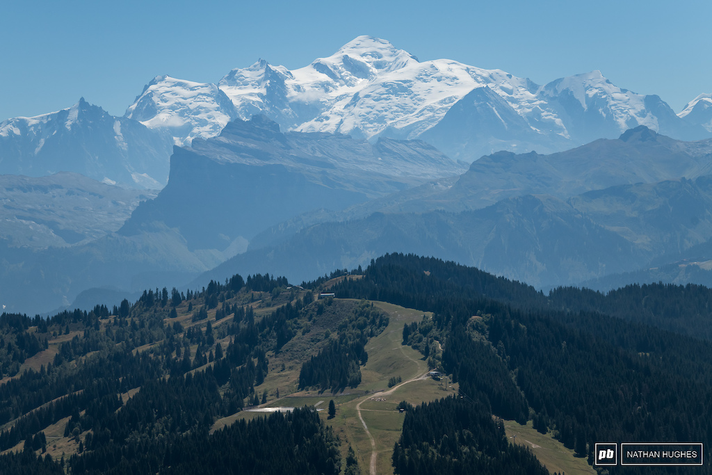 Mighty Mont Blanc watching over proceedings.