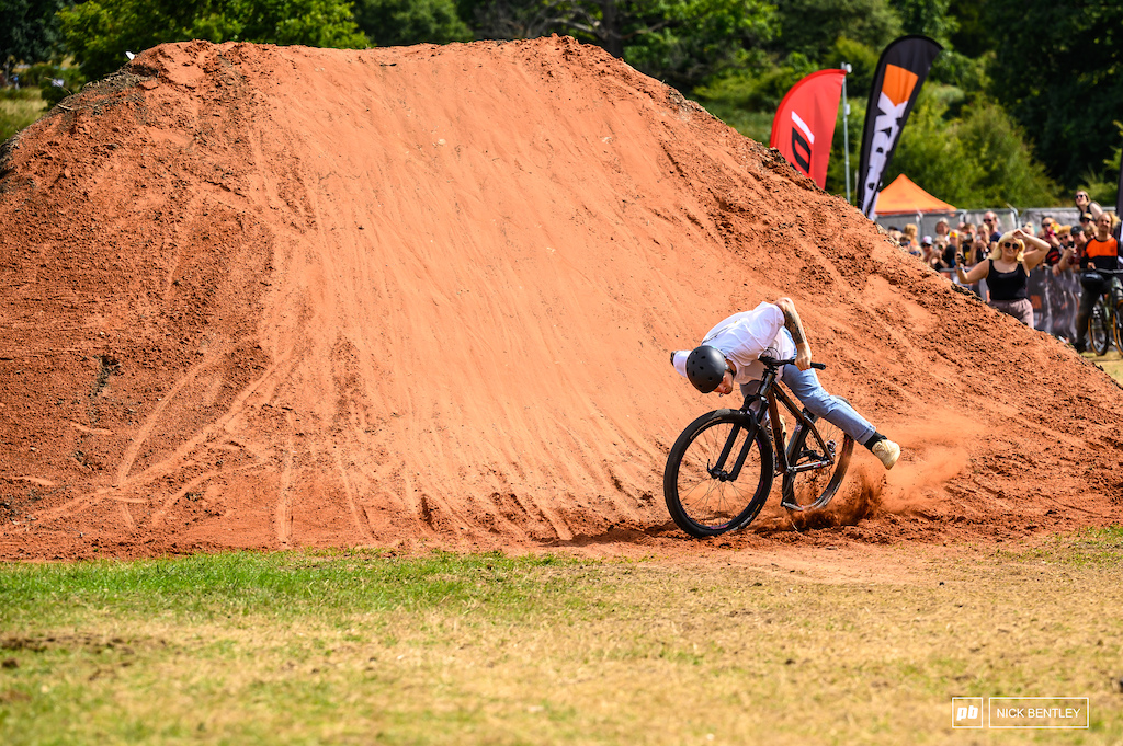 Jordan Clark couldn't quite make the landing on his second run when he was attempting a triple tail whip