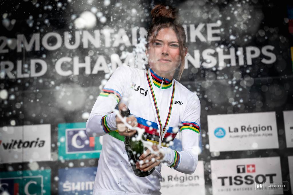 The French crowd let their feelings known when Line Burquier arrived on the podium.