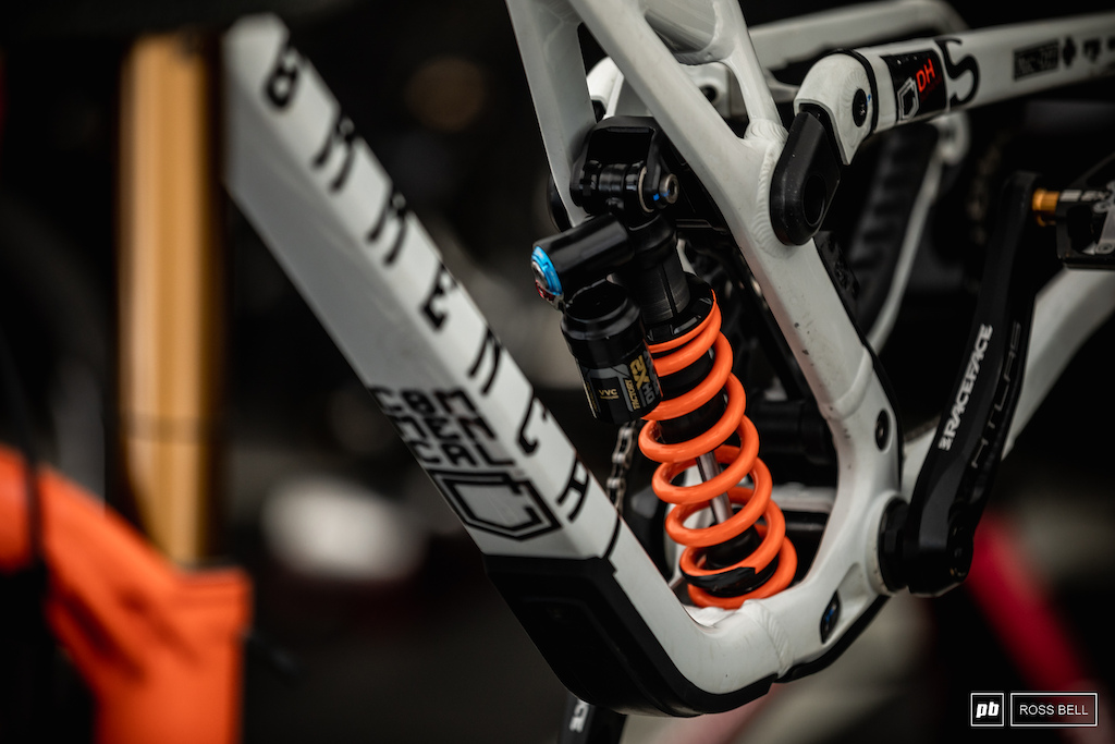 Hugo Marini s Commencal Supreme with a coil shock.