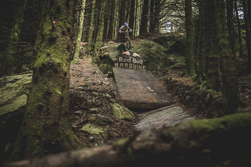 Gee Atherton at Red Bull Hardline 2022 in Dinas Mawydd, Wales.