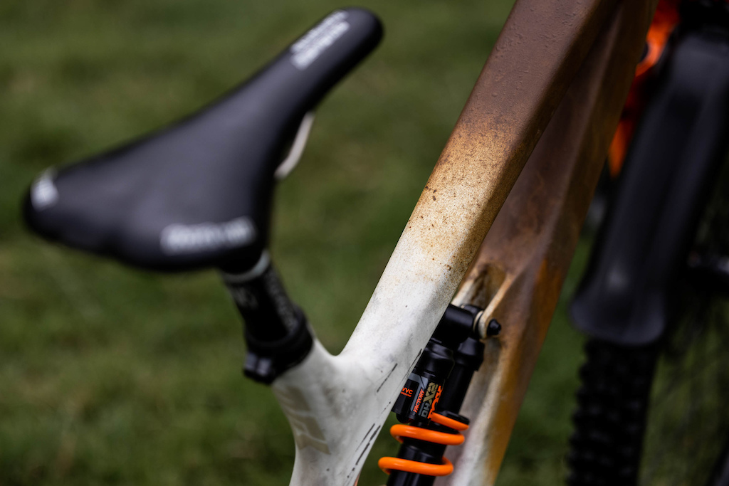 Bike Check: Josh Lowe's Custom Hardline YT Tues is Painted with Real Rust -  Pinkbike