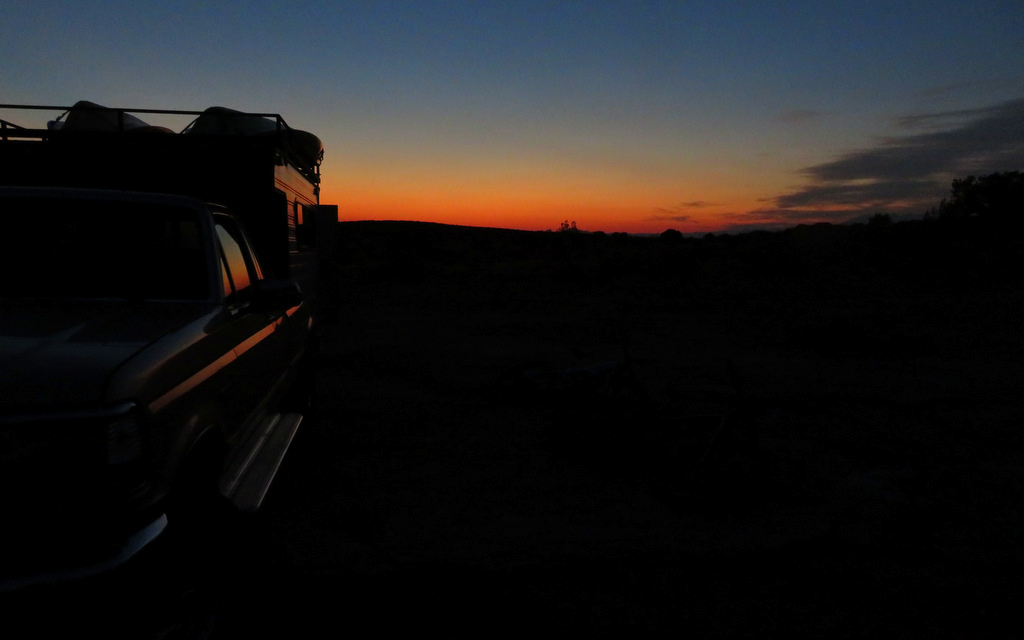Campsite at Sunrise in Moab.