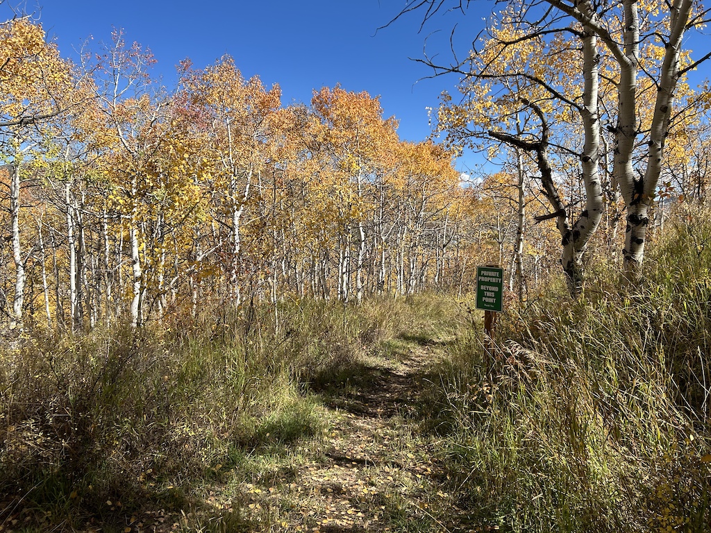 A number of trails connect to private property. Please look for and honor these signs.