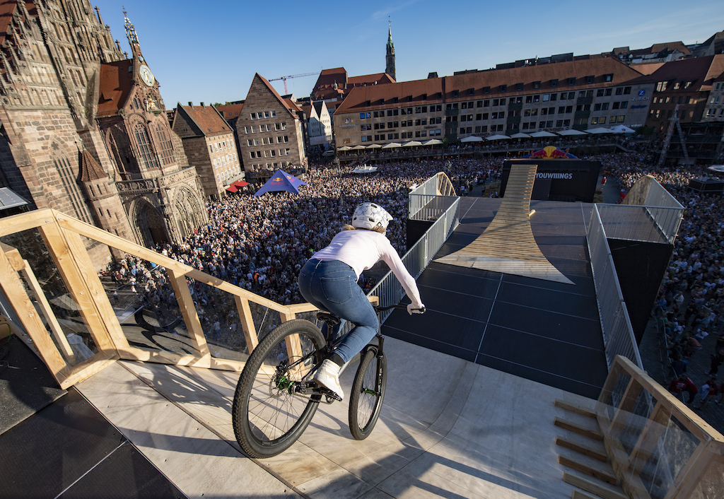 Ellie Chrew performs at Red Bull District Ride in Nuremberg, Germany on September 2,2022