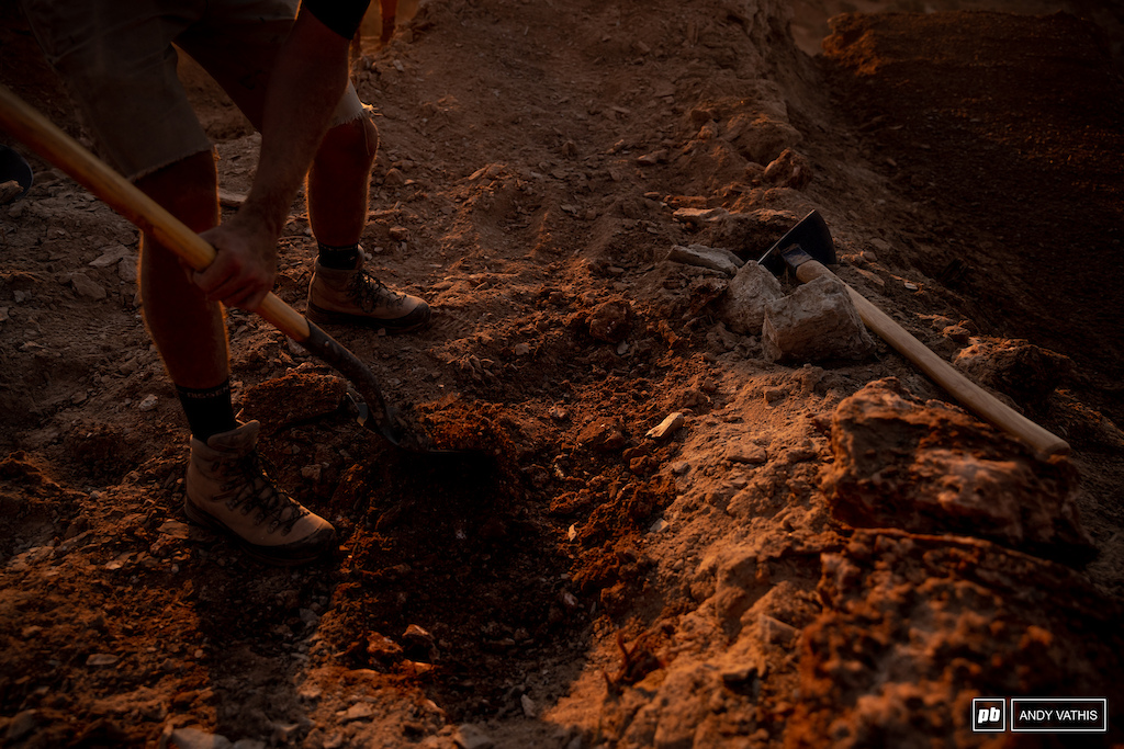 Digging and sculpting went well into the sunset with the clock ticking down on practice time.