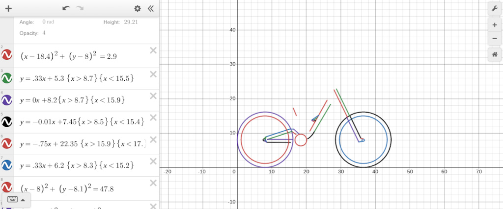 making my bike in a graphing calculator for a school project