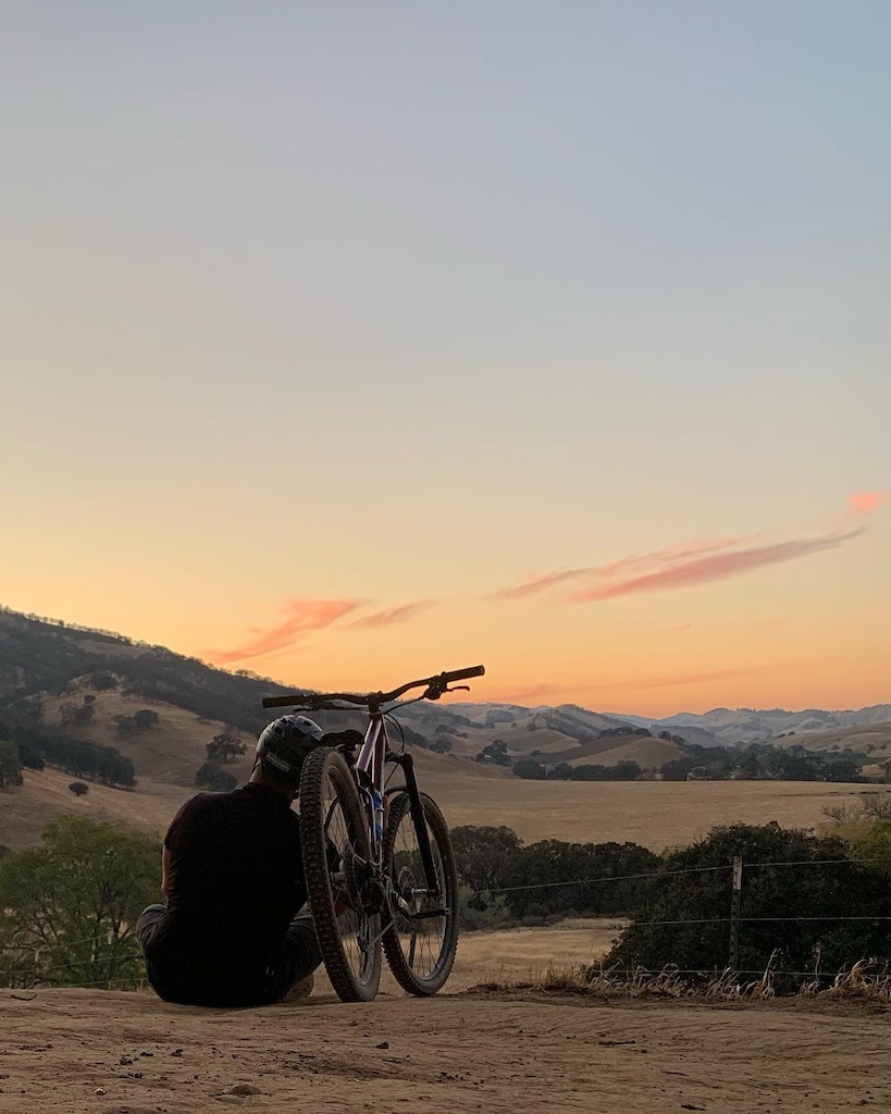 Watching the sunset with my favorite riding buddy; the Woodpecker Cycle Co. Billy Boy.