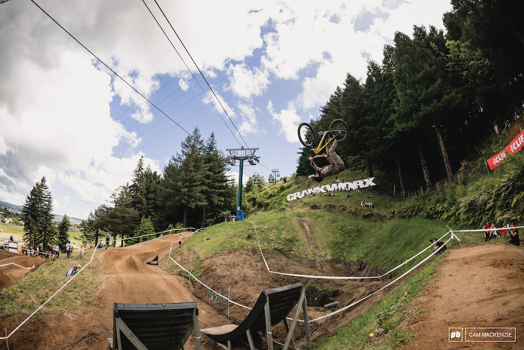 Is Peter Kaiser unside down, or is Crankworx upside down for Pete?
