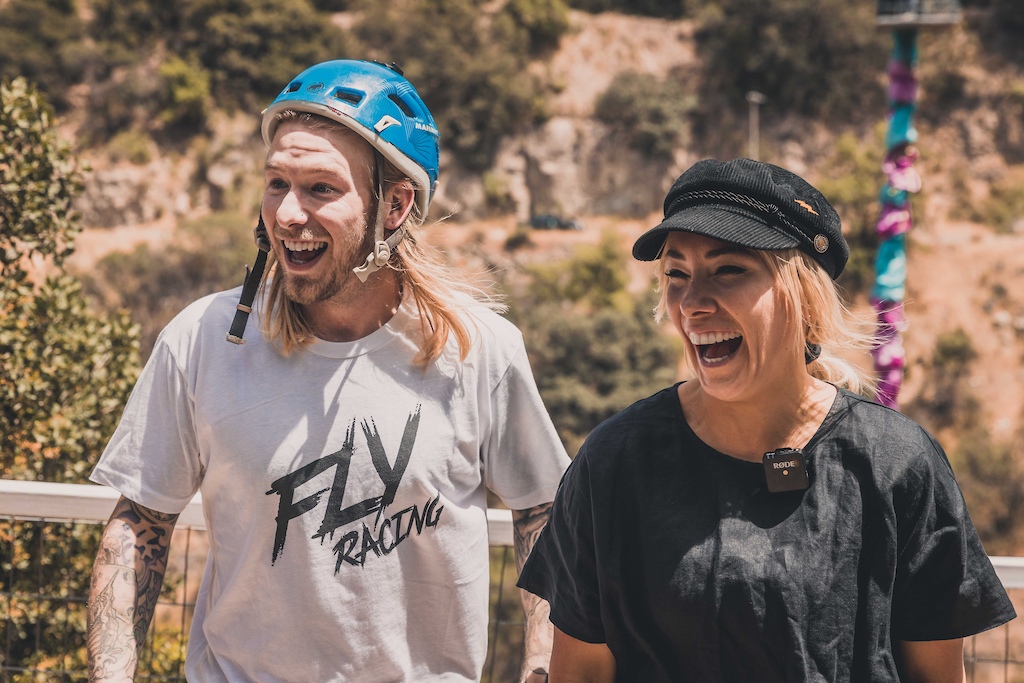 Caroline Buchanan is competing this weekend after claiming her entry with a win at the NZ qualifier. 2019's Pump Track World Champion Tommy Zula joins her in Santiago but won't be racing. A knee injury will keep him out of racing this weekend, but he's still busy with good vibe delivery and field reporter duties.