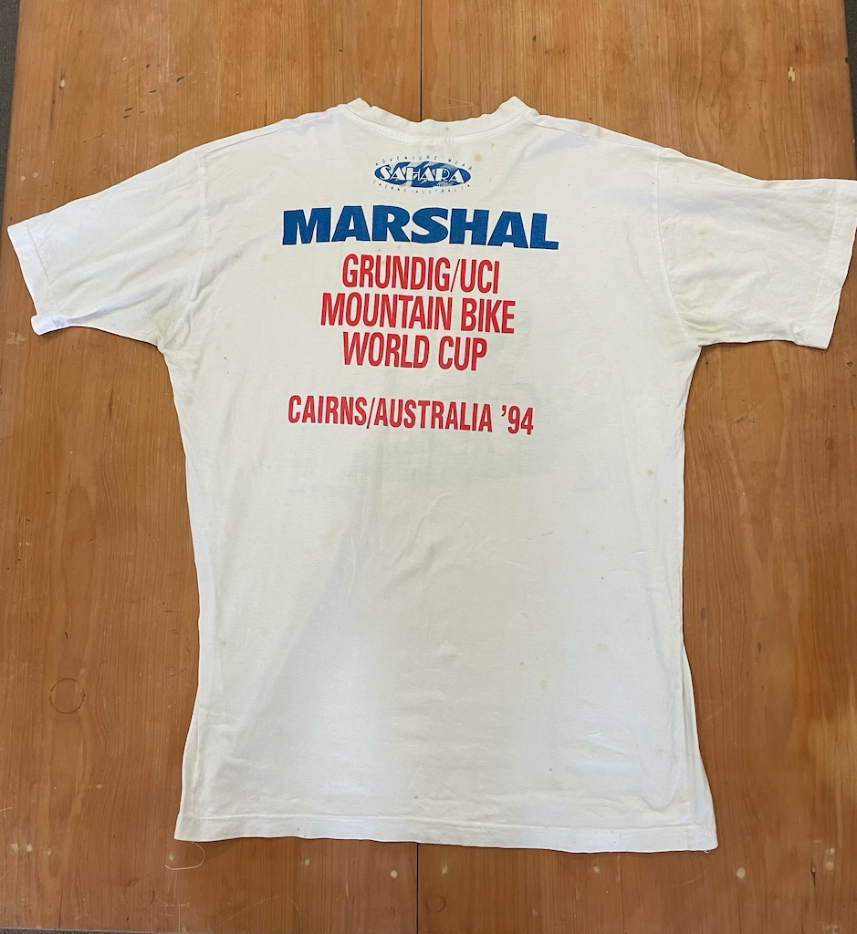 1994 Cairns Grundig UCI World Cup Course Marshal shirt.