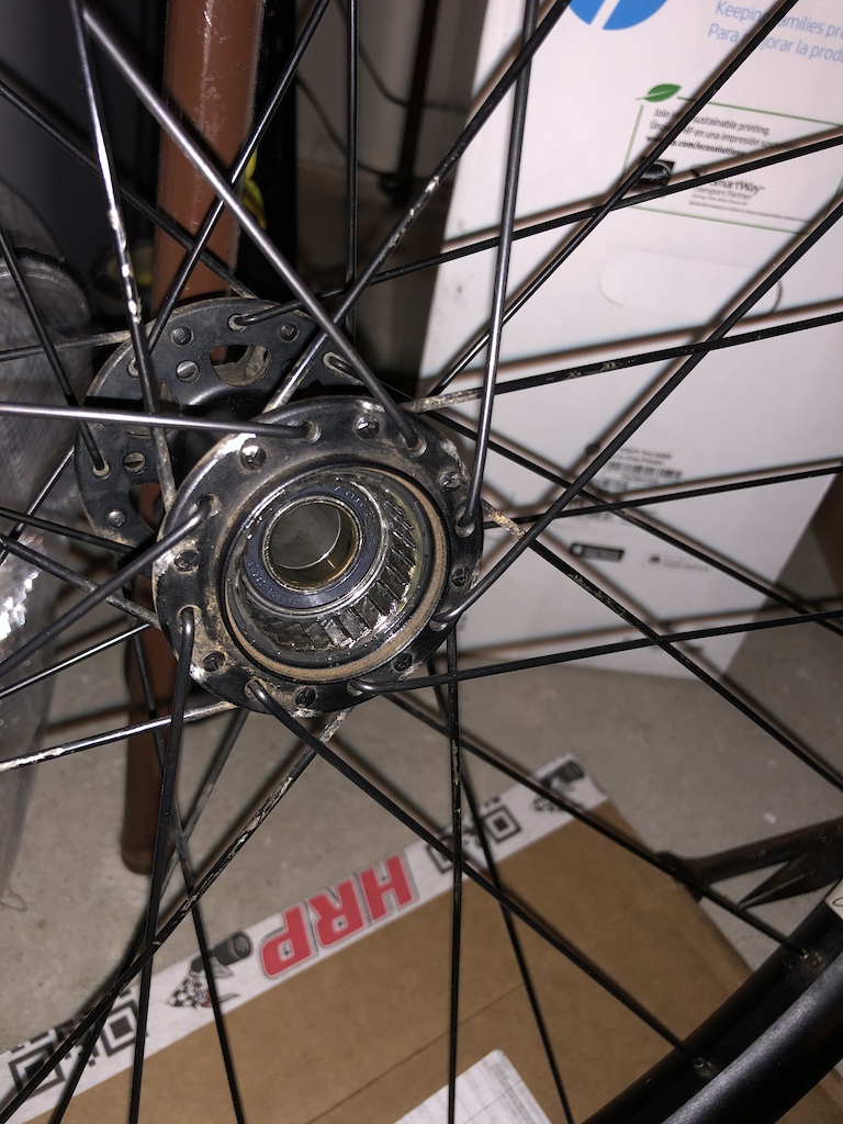 Replaced spokes on the drive side of hub.