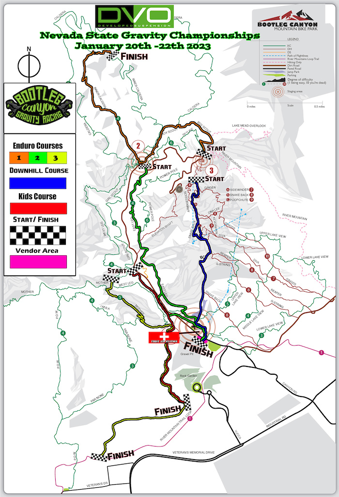 Racecourses for the 2023 DVO Southwest Regional Champs on 1-20 thru 1-22 2023