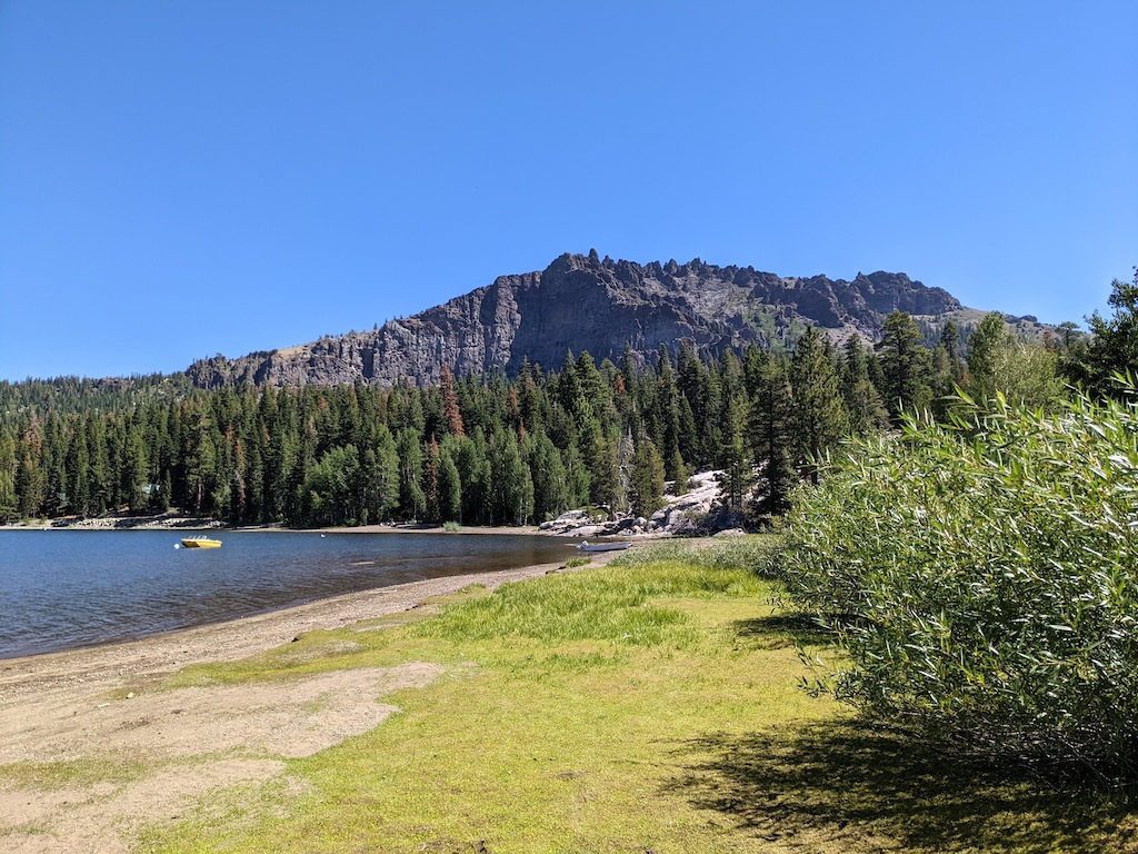 View of Thunder Mountain from Silver Lake on the south side
