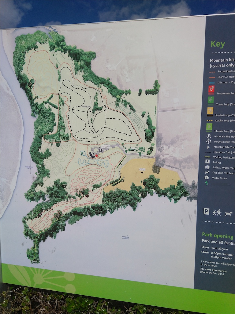 Map of Sanders Reserve Trail Network, including the closed trails.