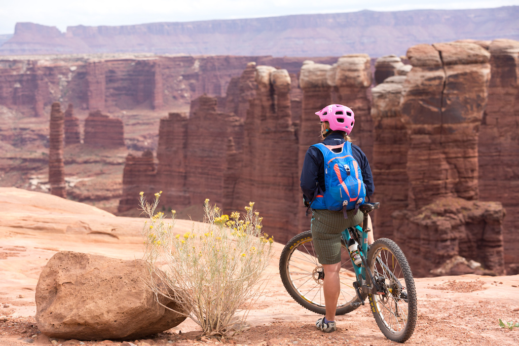 Women riding the White Rim Trail in Canyonlands National Park