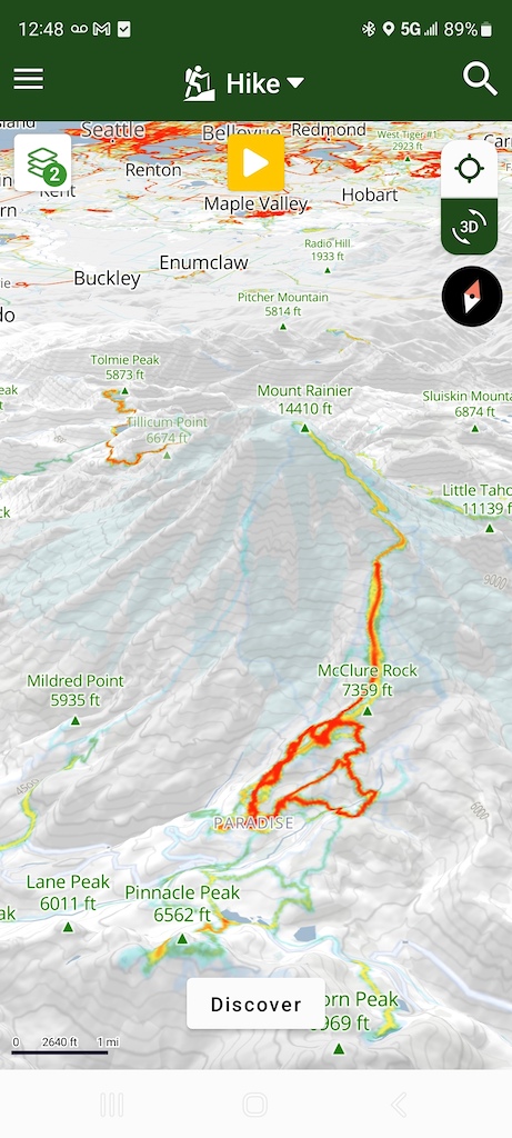 3D map in Trailforks