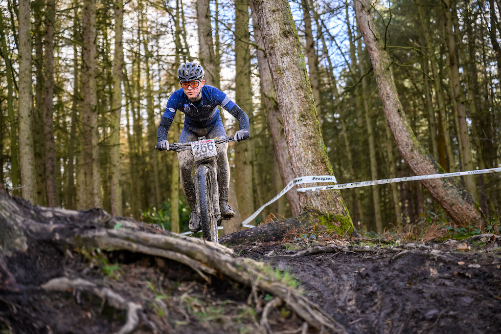 In the wet conditions the roots soon came out to play, keeping plenty of riders on their toes