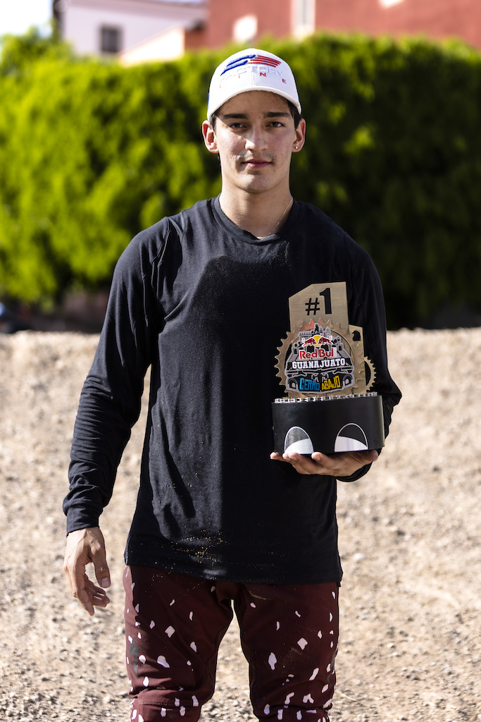 Portrait of Camilo Sanchez with the trophy at the Red Bull Cerro Abajo at Guanajuato, Mexico on March 25, 2023.

PC: Jose Duch
Red Bull Content Pool
