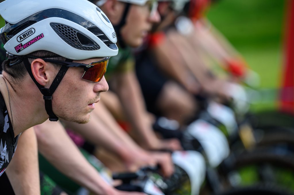 It s always tense on the start line with riders wanting to get off the line first