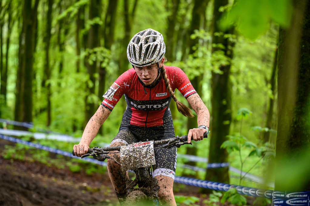 Faye Williams battled through the mud for a mid-pack finish