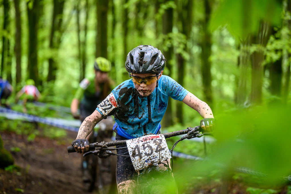 It s hard to distinguish whether riders were covered in mud because they had had a fall or if it was just from the mud spray