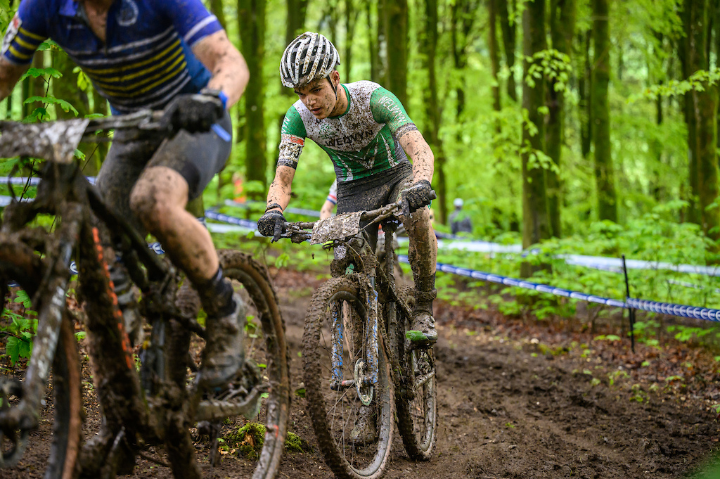 With all the mud spray it s sometimes not best to tuck in behind the wheel of the rider in front