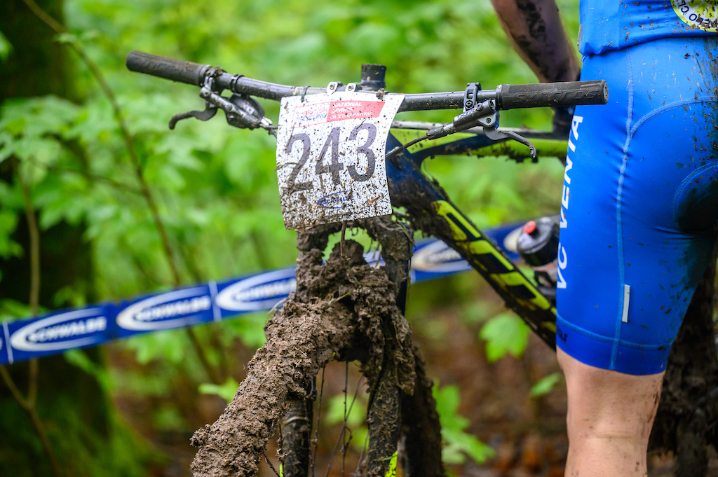 Mud became so thick that it started to cause bikes wheel