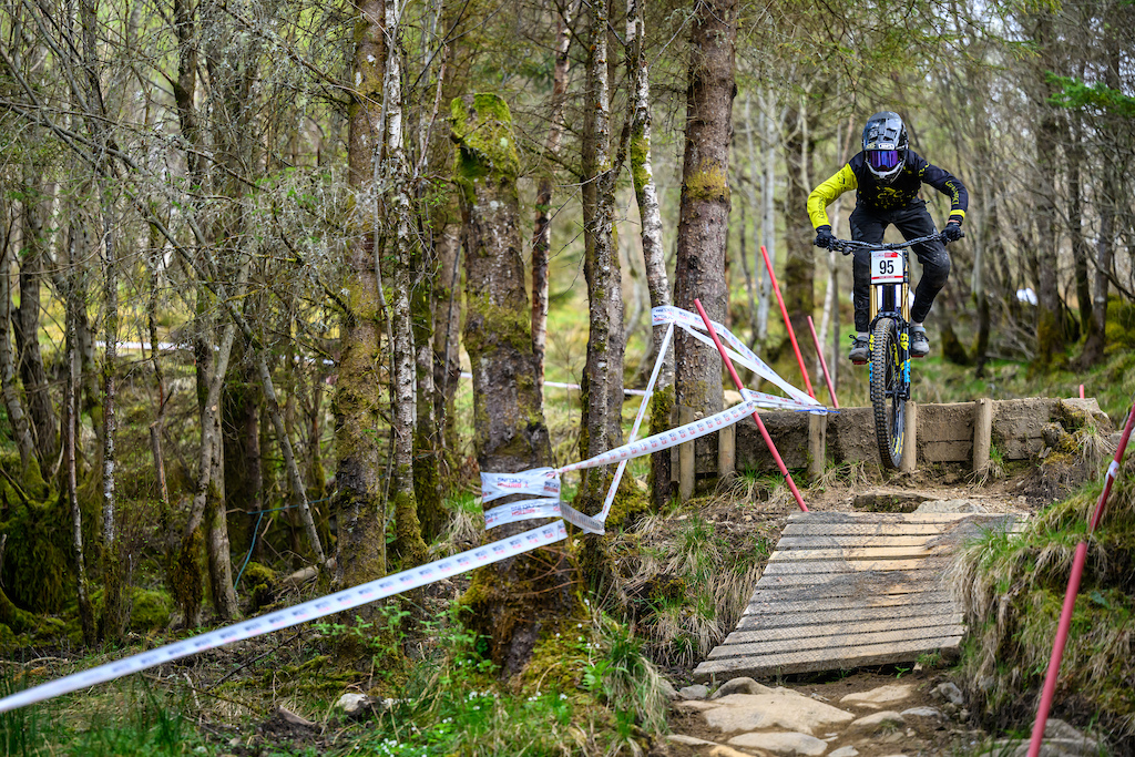 The riders this weekend used the wood section from the infamous boggy World Cup. However now this section is paved with rocks it provides a very different challenge