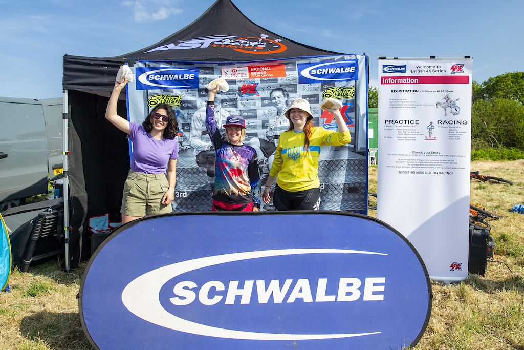 during round 3 of The 2023 Schwalbe British 4X Series at Falmouth, , Cornwall, United Kingdom on May 28 2023. Photo: Charles A Robertson