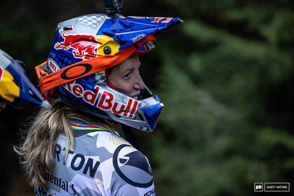 Rachel Atherton was already up to speed by mid morning.