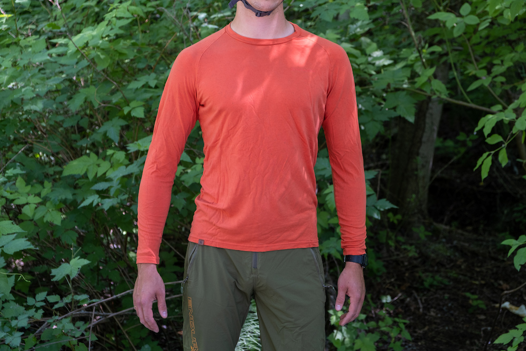 Rab Forge Mens Long Sleeved T-Shirt in Red Clay