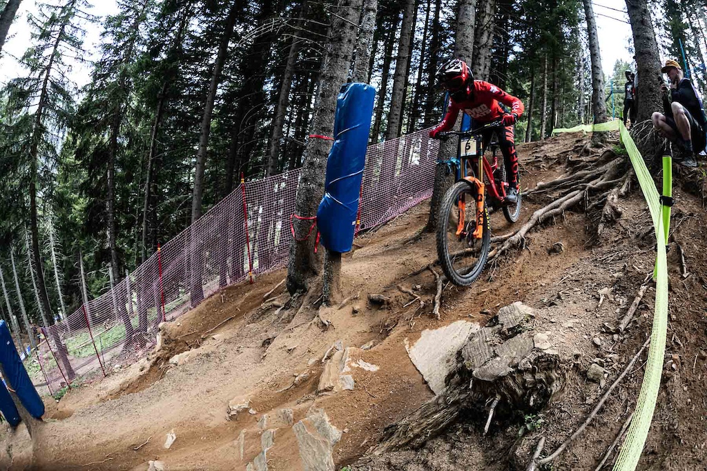 Nina entering the steepest part of the track.