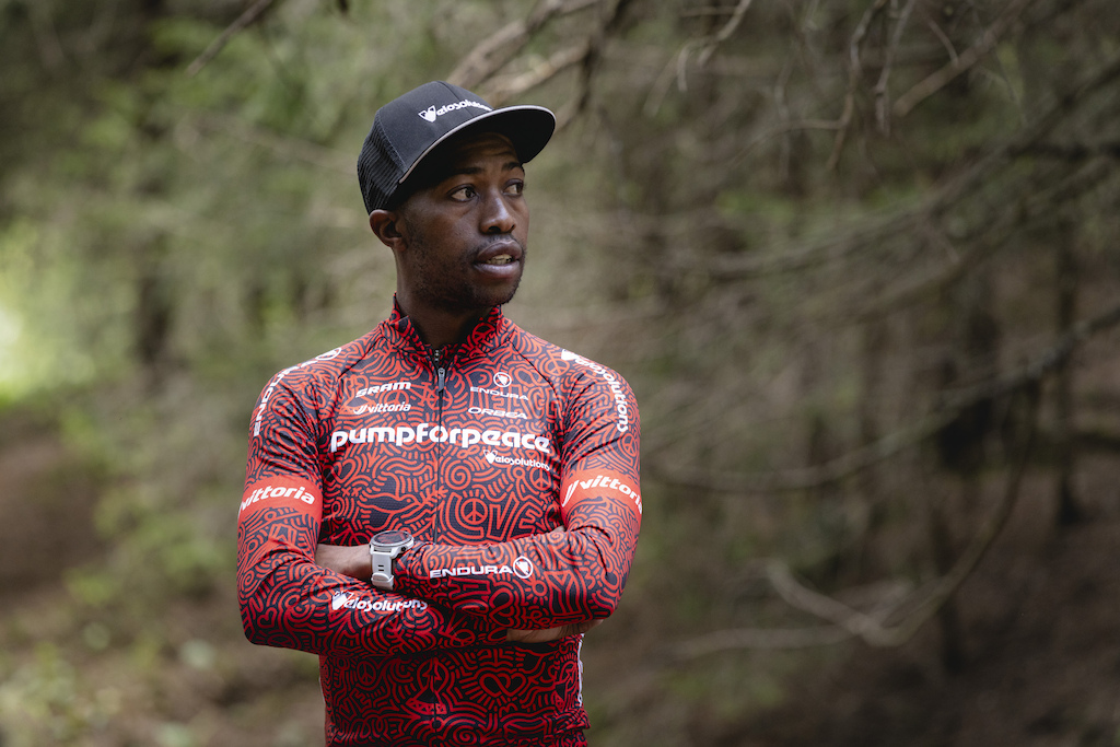 Tumelo Makae in new Pump for Peace Racing kit