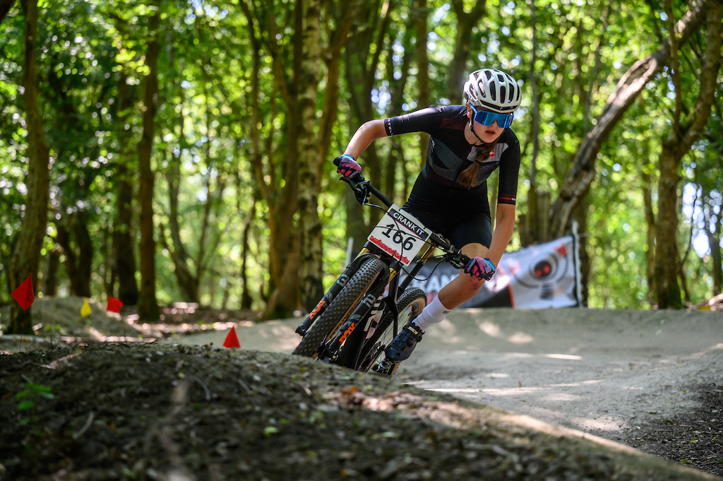 The fun flowy berms meant the rider could hone those skills taught on the Saturday Coaching session and get off those brakes