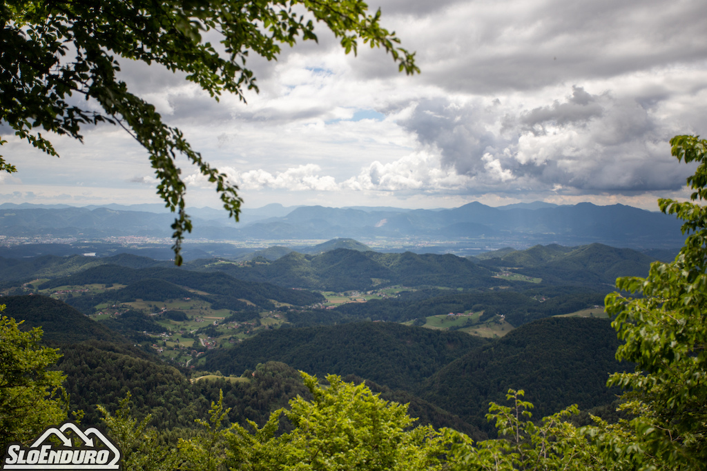 Long climbs lead to nice views at 2023 SloEnduro Krokar at Dobrna, Slovenia. Photo by Matej Lovrič.