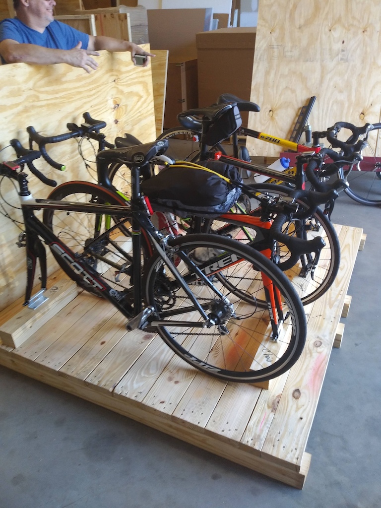 Crating bike for shipping to NYC for the Five Boros Ride