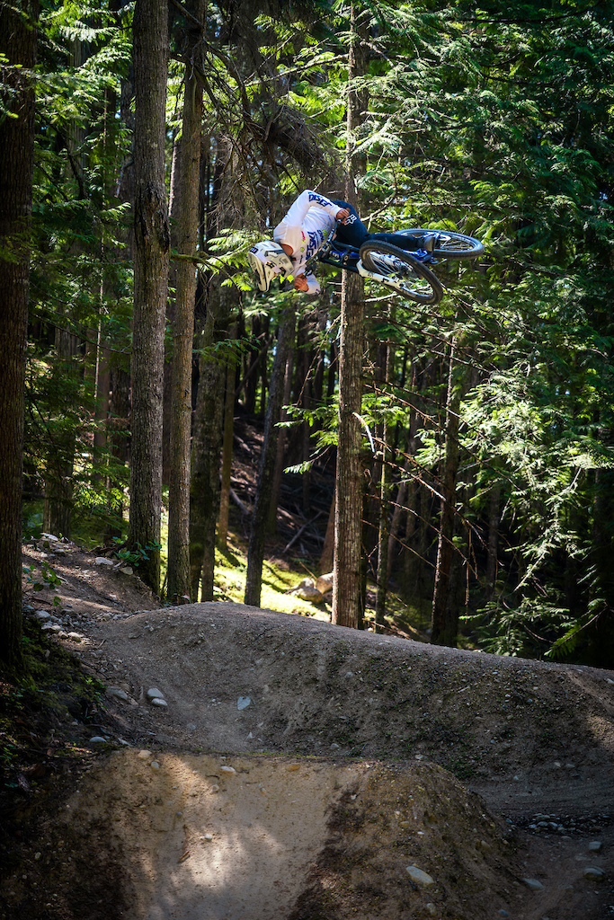 Eddie Reynolds does a 360 at Coast Gravity Park near Sechelt, BC