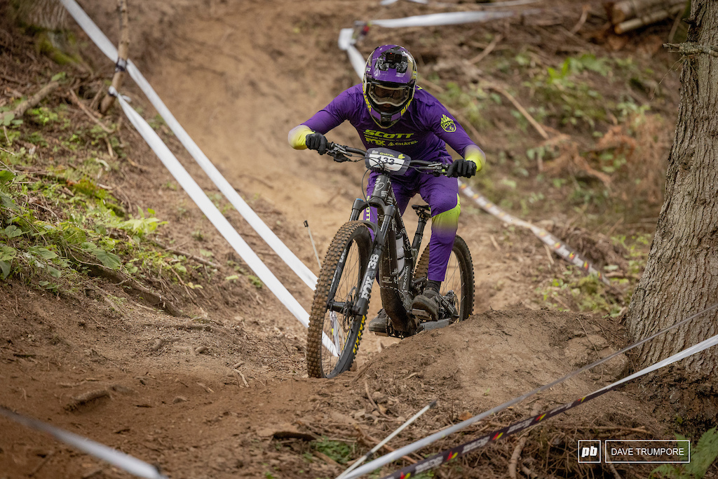 DH specialist Dylan Levesque gave enduro a go in Chatel and would end the day in a very respectable 8th