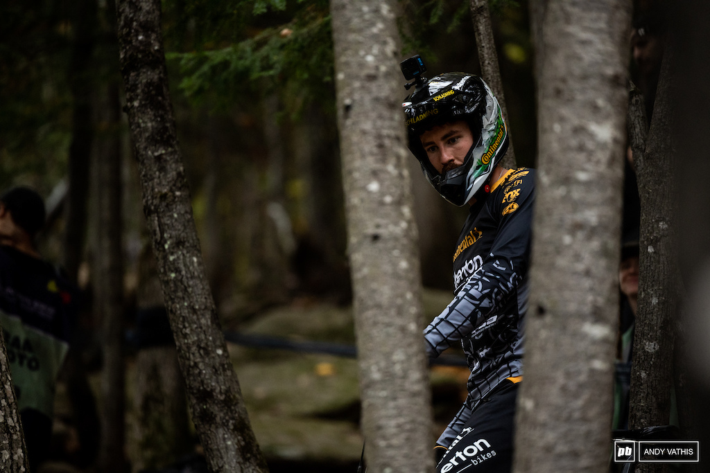 Andreas Kolb searches for a smoother line in the rock garden. Spoiler, there isn't any.