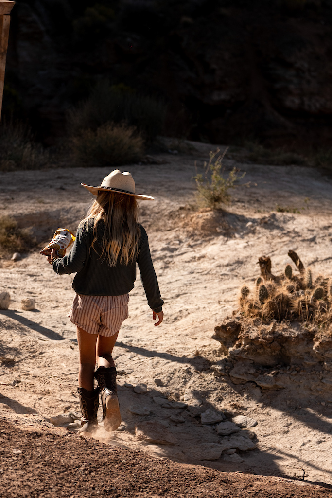 Cam Zink's daughter fitting right into the desert.