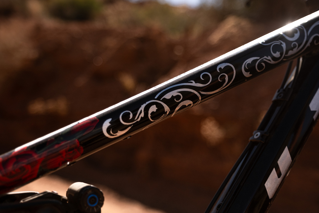 Kyle Strait's custom low rider inspired and hand-leafed paint job.