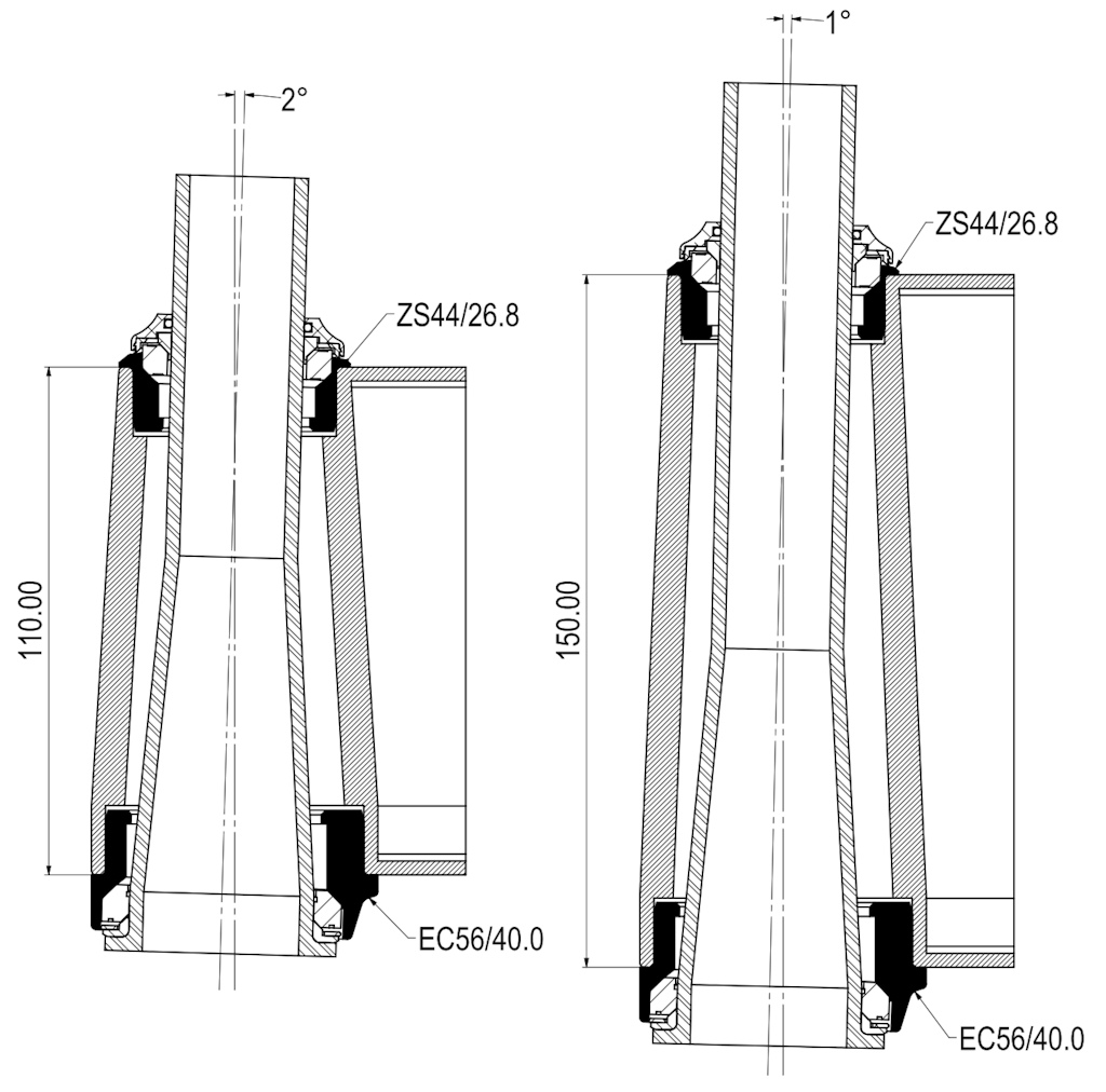Slack-R Head Tube Cross Sections