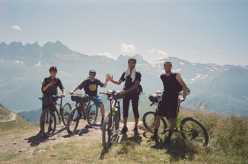 4 friends from flatlands in Latvia, went to highlands in Alps... 18 days over the alps, only by bike, backpack & tent...