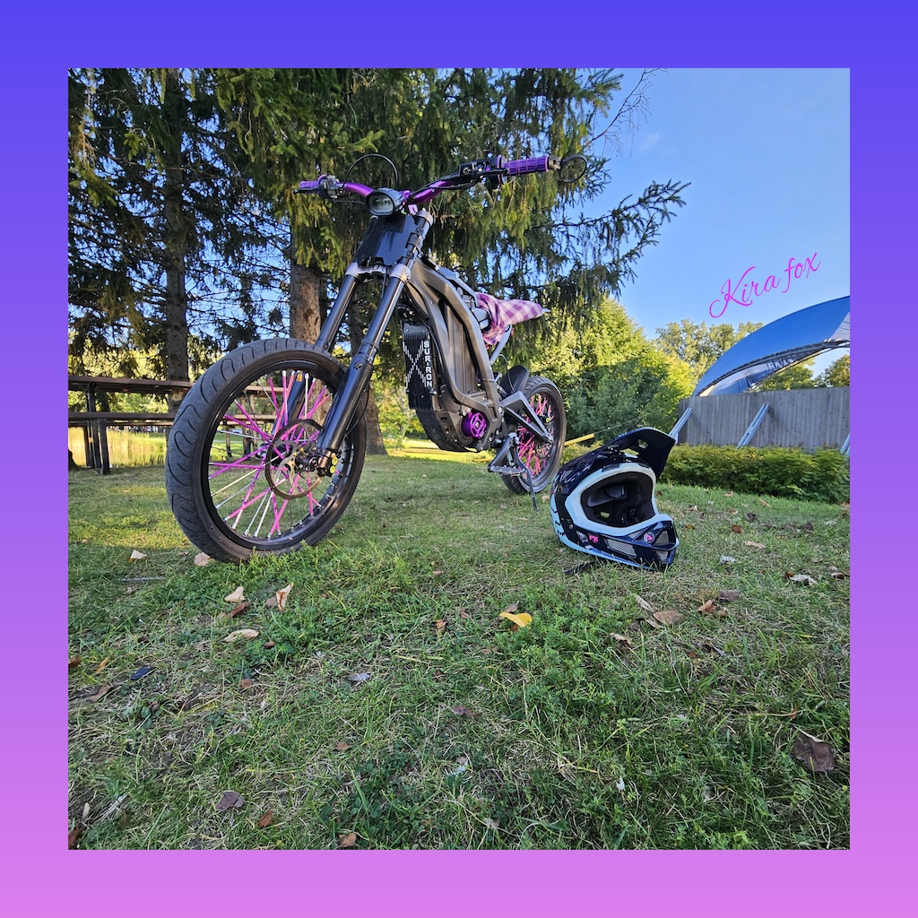 I ride the 2022s Surron X black..has many upgrades. If you ride a surron and want new wheels any color combination. Ms me for promotion codes for milk racing. Best custom wheel builder for Surrons.